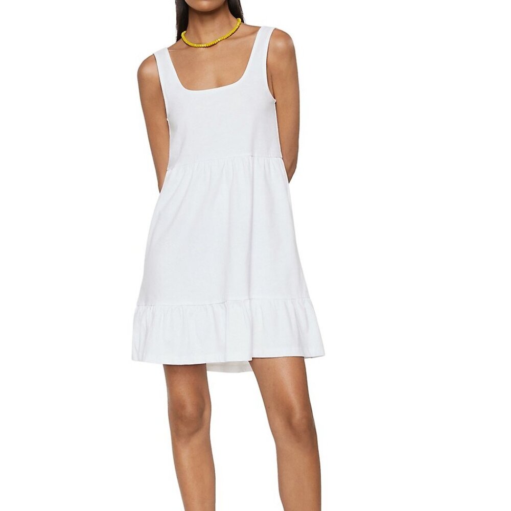 Mango Frill Cotton Mini Dress